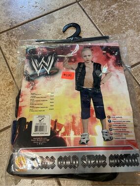 WWE Stone Cold Steve Austin Kids Costume - Black, Beige, Blue